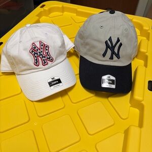 Yankees Men's Baseball Caps women’s Fan Favorite NWT NEW navy white lot of 2